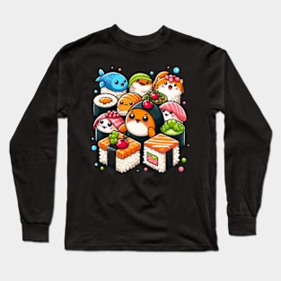 Kawaii Anime Sushi Lovers Long Sleeve T-Shirt